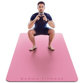 Large Yoga Mat – Extra Thick 10mm Workout Mat (72"x32") – Non Slip TPE Exercise Mat for Women & Men – Pilates, HIIT, Fitness & Home Gym Mat – Includes Free Carry Bag (Pink Plain)