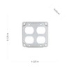 Hubbell-Raco 907C 2 Duplex Receptacles 4-Inch Square Exposed Work Cover,