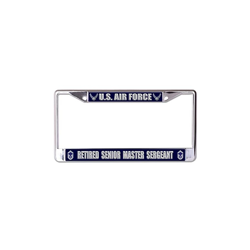 U.S. Air Force Retired Senior Master Sergeant Chrome License Plate
