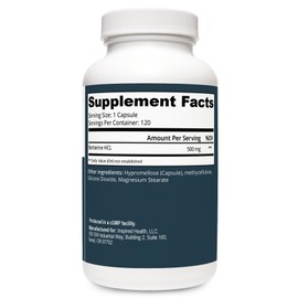 LUMINSPIRED HEALTH High Absorption Berberine HCL Supplement 500mg, Daily Berberis Supplement to Support Metabolism Process & Overall Wellness, Gluten Free, Non-GMO & Vegan Capsules - 120 Counts