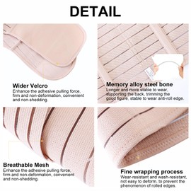 3 in 1 Postpartum Belly Band Wrap For Pregnancy C Section Post Party Recovery Binder Waist Trainer Girdle for Women Shapewear(XXL)