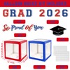 2026 Graduation Decorations, Red and Blue Graduation Decorations, Balloons Boxes