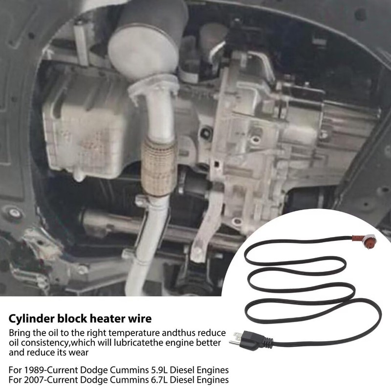 Upgraded Engine Block Heater Cord w/cap for Dodge Ram Cummins