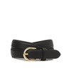 Hazzys (대구신세계)HAZZYS 블랙 가죽 금장버클 슬림 벨트 HJBE5E405BK (Daegu Shinsegae)