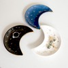 BIHOIB Small Moon Jewelry Dish Tray, Set of 2, Decorative