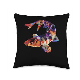 Kuhli Loach Low Poly Art Throw Pillow