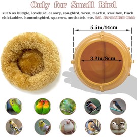 2pcs Bird Nest for Cage Swing, Chewproof Small Bird Bed Hanging House Hut, Washable Parakeet Nest to Lay Eggs Breeding, Soft Parakeet Warm Bed Sleeping, Finch Nest for Parrot Budgie Love Bird Canary