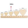 ToBeIT Heart Wooden Discs 5 cm 100 Pieces with 10