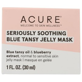 ACURE Seriously Soothing Blue Tansy Jelly Mask | 100% Vegan | For Dry to Sensitive Skin | Blue Tansy Oil & Blueberry Extract - Soothes & Hydrates Dry Skin | 1 Oz