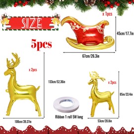 SilverChry Decoration Birthday Gift Wedding Xmas Party Ornaments for Christmas Shop Shopping Mall Home Balcony (Red)