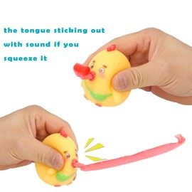 Squeeze Toy, 4 Pieces Squeeze Toy, Anti Stress Toys Squeeze, Squishy Squeeze Toy, Squeeze Toys Children, Tongue Out, A Novelty and Fun Toy for Stress Relief