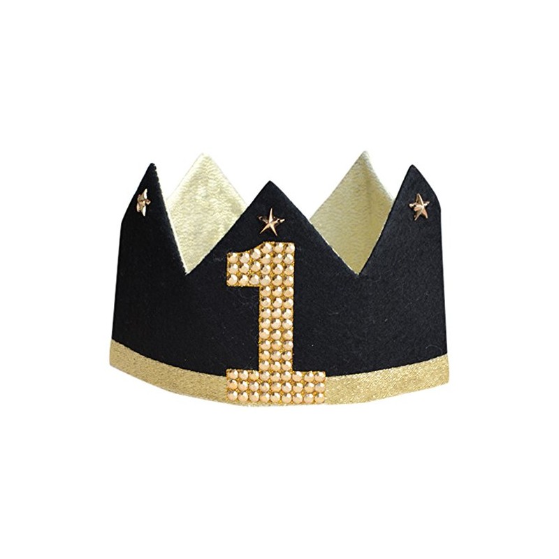 Party City Birthday Birthday Crown Reversible with Patch, Black