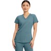 Med Couture V-Neck Scrub Top for Women with 4 Pockets,