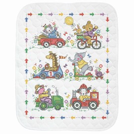 Herrschners Baby On The Move Baby Quilt Stamped Cross-Stitch
