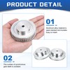 sourcing map 4Pcs Timing Belt Pulley Aluminum Idler Pulley XL40