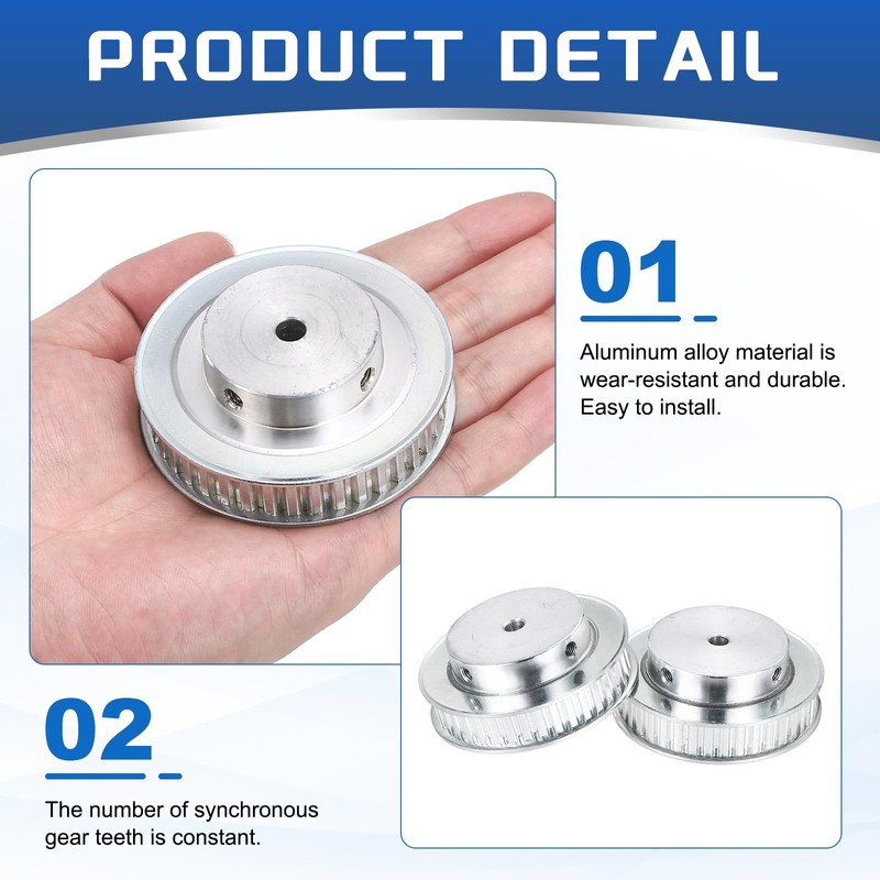 sourcing map 4Pcs Timing Belt Pulley Aluminum Idler Pulley XL40