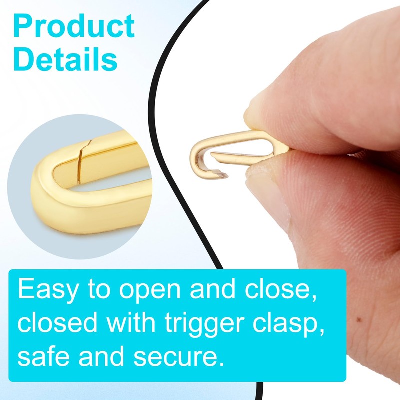 Winsyison 2pcs 18K Gold Plated Oval Necklace Connector, Brass Wedding