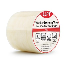 LLPT Transparent Weather Stripping Tape 4” x 108 Ft for Window and Door Ultra High Performance Weather Resistant Tape for Window Draft Insulation No Mess (WWT408)