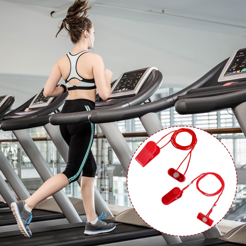 lasuroa 2pcs Treadmill Magnet Safety Keys, 2 Sizes Magnetic Safety