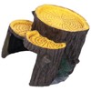 Resin Mini Stump Shape Hiding Hole Wooden Cave Artificial Aquarium
