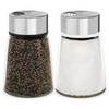 Salt and Pepper Shakers Set with Adjustable Pour Holes -