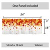 AWJTNCQ Fall Autumn Maple Leaves Kitchen Curtains Valance for Windows