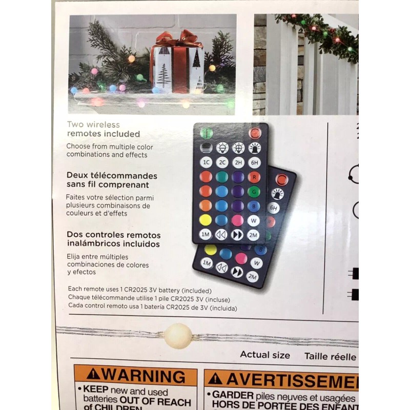 Enbrighten 30ft Color Changing Bubble Lights 2 Strings x 90