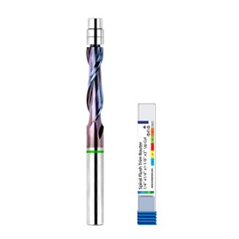 HARDWIN Flush Trim Router Bit - 1/4" Shank Solid Carbide Up-Cut Spiral Bit for Woodworking, Precision Edge Trimming, Flush Cutting, Template Routing, Compatible with CNC & Handheld Routers