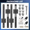 JAXYOOM 12 Inch Pocket Door Slides for Cabinets 2Set -Heavy