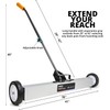 NEIKO 53418A 36-Inch Magnetic Pickup Sweeper with Wheels, Adjustable Handle,