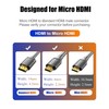 Micro HDMI to HDMI Cable 4K 60Hz, MicroHDMI Adapter Cord