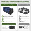 Vomgomfom 86L Collapsible Wheeled Luggage With Removable Backpack Straps,Waterproof Rolling
