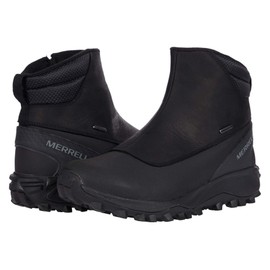 Merrell mens Thermo Kiruna Mid Zip Waterproof Snow Boot, Black/Monument, 8.5 US