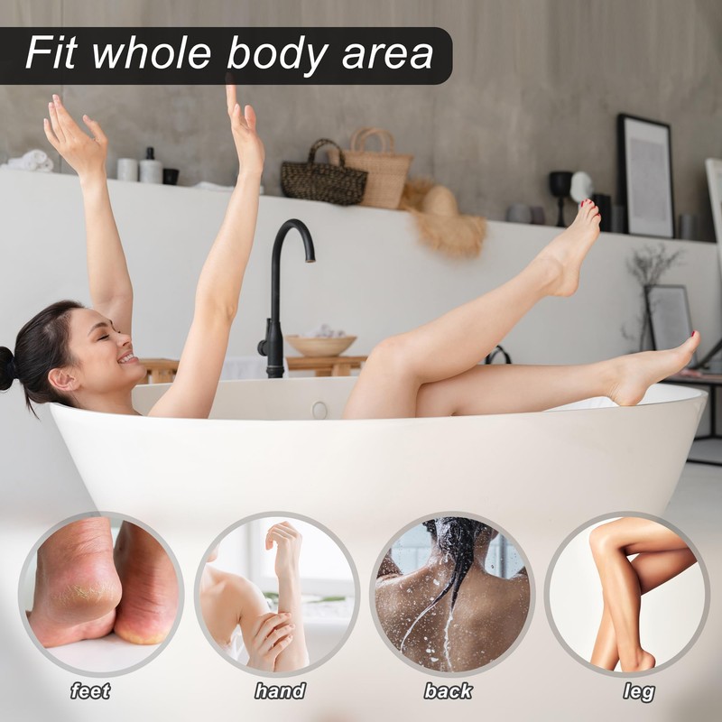 VOCOSTE Exfoliating Back Brush Back Scrub for Shower Coffee
