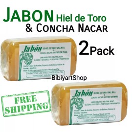 Unbranded 2x Jabon HIEL de TORO & Concha Nacar Contra Caspa Caida d Cabello Hair Loss Soap