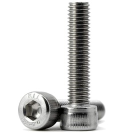 Pack of 50 M5 x 25 mm Allen Screws 304 Stainless Steel Cylinder Screws with Hexagon Socket Full Thread