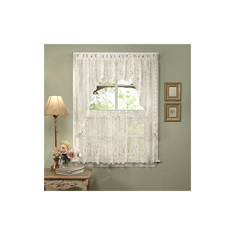 Sweet Home Collection 5 Pc Kitchen Curtain Set, Swag Pair,
