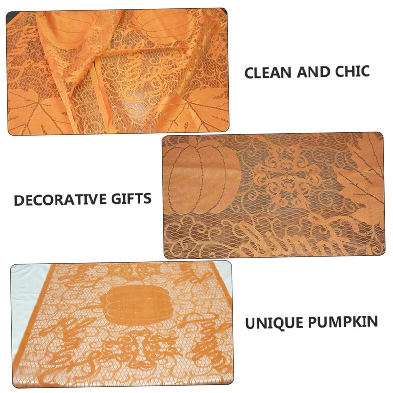 GRIRIW Thanksgiving Harvest Tablecloth Pumpkin Vine Design for Festive Dining