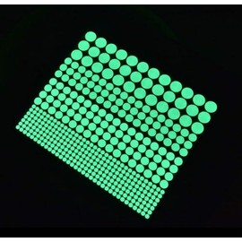 1 Sheet Glow in The Dark Wall Stickers, 407 Pcs Removable Dots Wall Decals Room Decor Kit,Adhesive Dots Luminous Ceiling Decals for Kids Bedroom Halloween Home Decoration,Perfect Party Birthday Gift