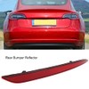 Rear Bumper Reflector for Model 3 2017 to 2023, Red