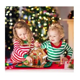 Sumind 3 Sets Christmas Craft Kit Gingerbread House Kit Christmas Party Game