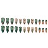 Green Almond Press on Nail Medium Length Fake Nails Green