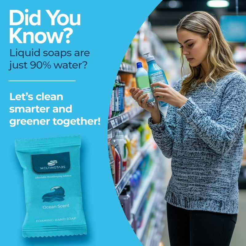 MELTINGTABS Foaming Hand Soap Tablets Refill Tablets – Ocean Scent,