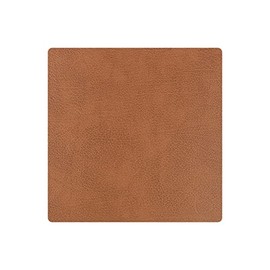 LindDNA Square S 981058 Place Mat 28 x 28 cm Recycled Leather Bull Nature
