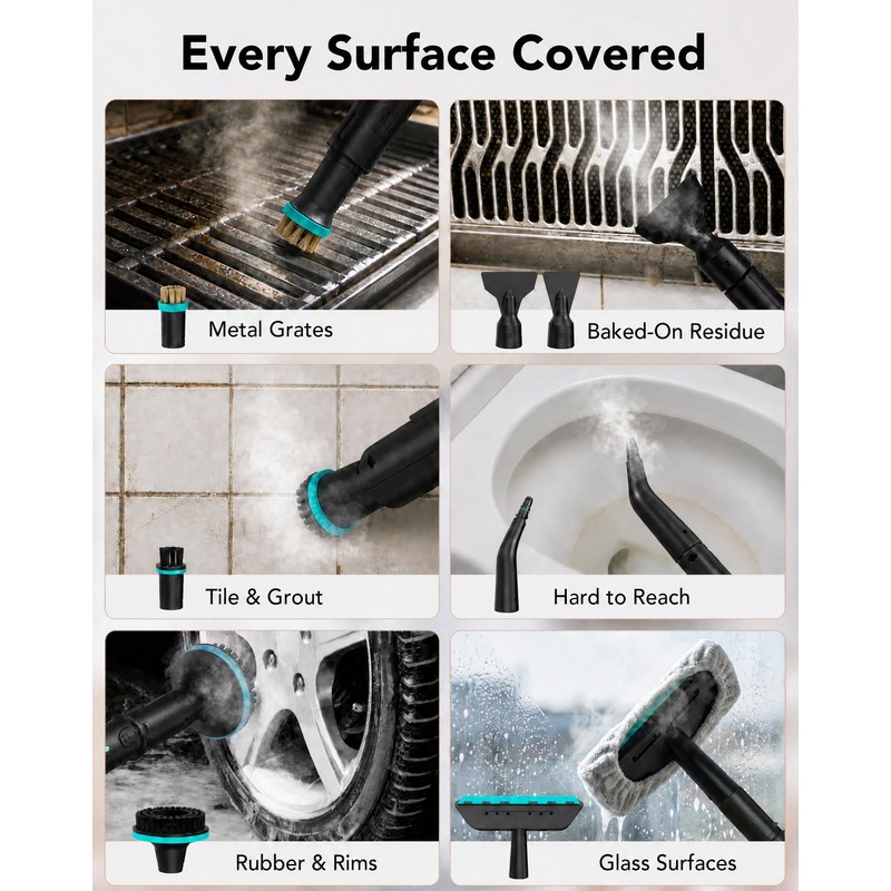 Homeasy Steam Cleaner for Home, 1500W Handheld Steamer for Cleaning