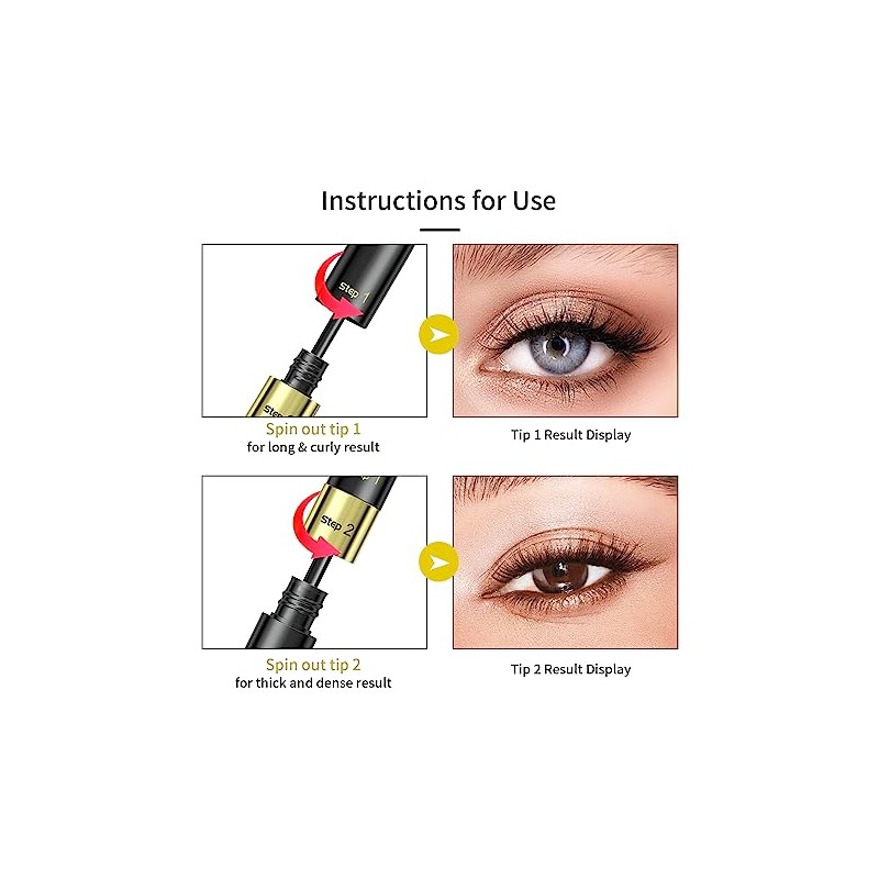 Máscara De Pestañas Vibely 2 En 1 Lash Cosmetics 4D