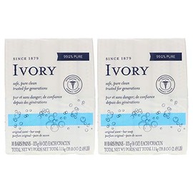 Ivory 10 unidades originales: barras de tamaño de baño (4 onzas), 38.8 onzas (paquete de 2)