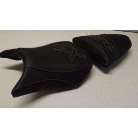 CUSTOM SEAT COVERS KAWASAKI ZX636 NINJA FRONT/REAR SEAT COVERS 05/6 ZX6R BLACK CARBON FIBER TEXTURE