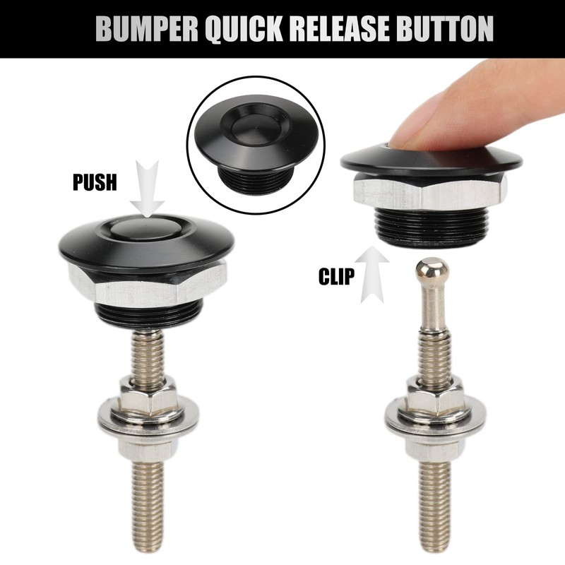 4 Pack Universal Bumper Quick Release Latch, Push Button Car