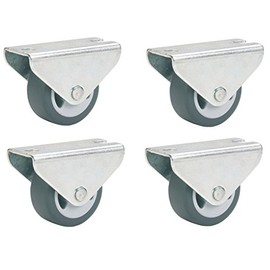 4 Pcs. Dörner And Helmer Parquet Fixed Castor Grey 30x14 mm TPE Wheel Furniture Roll